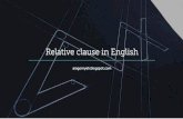 Relative clause in English