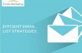 E Lists Marketing - Efficient Email list strategies
