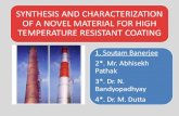 SYNTHESIS AND CHARACTERIZATION OF A NOVEL MATERIAL FOR HIGH TEMPERATURE RESISTANT COATING