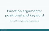 Function arguments In Python