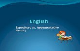English: Expository vs Argumentative