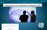 CONCEPT OF EXPORT MARKETING (FOREIGN TRADE)