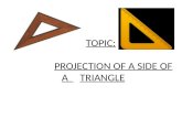 Projection of a side of a triangle