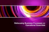 Refocusing Business Processes on Operational Essentials