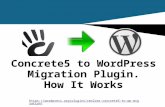CMS2CMS: Concrete5 to WordPress Migration Plugin. How It Works