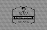 20 Bar & Restaurant Promotions For April
