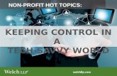 NPO Hot Topics: Keeping Control in a Tech Savvy World