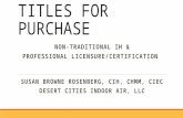 Titles for purchase