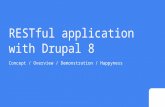 RESTful application with Drupal 8