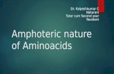 Amphoteric nature of aminoacids