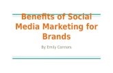 Benefits of social media marketing for brands