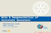 Roles & responsibilities of Assistant Governor