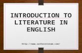 Introduction  to English Literature