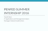 PenFed Summer  Internship 2016