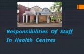 Role of staff in health centres In India