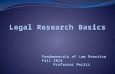 Legal Research Basics - Brooklyn Law School - Loreen Peritz - Fall 2016