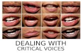 Dealing with Critical Voices