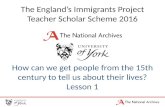England’s Immigrants: Medieval lives - Lesson 1