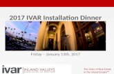 Ivar 2017 installation dinner