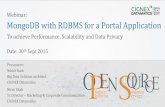 MongoDB with RDBMS for a Portal Application