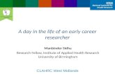 Dr Mani Sidhu - A day in the life of an early career researcher