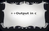 Output in c++ (cout)