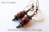 How to Make Genuine Goldstone Earrings DIY Jewelry Making Tutorial