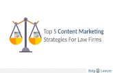 Top 5 Content Marketing Strategies For Law Firms