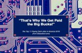 "That's Why We Get Paid The Big Bucks!": Top 11 Paying Tech Jobs 2016