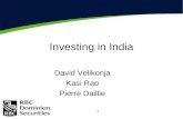 Investing in India David Velikonja