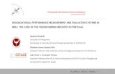 ORGANIZATIONAL PERFORMANCE MEASUREMENT AND EVALUATION SYSTEMS IN SMEs: THE CASE OF THE TRANSFORMING INDUSTRY IN PORTUGAL