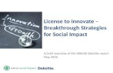 License to Innovate: Breakthrough Strategies for Social Impact