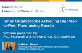 Small Organizations Achieving Big Peer-to-Peer Fundraising Results