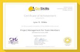 Project Management for Team Members Certificate