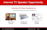 Internet TV Plus Conference Speakers