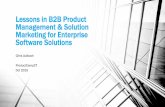 Lessons in B2B Product Management & Solutions Marketing for Enterprise Software