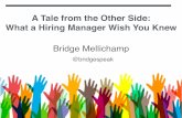 DataEngConf SF16 - Tales from the other side - What a hiring manager wish you knew