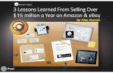 3 Lessons From selling on Amazon & Ebay