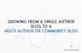 Growing from a single author blog to a multi author community