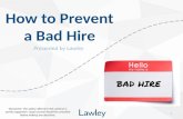 How to Prevent a Bad Hire