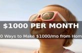 10 Ways to Make $1000 per Month from Home