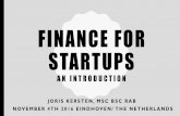 Finance for startups: An Introduction