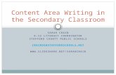 Content Area Writing in the Secondary Classroom  - NOVEL 3 16 15