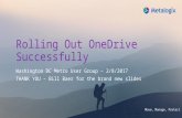 DC Office 365 User Group - OneDrive Deployment Success