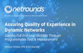 Assuring Quality of Experience in Dynamic Networks: Gaining Full End User Visibility Through Programmable Test and Measurement