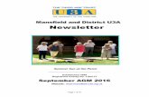 Mansfield U3A Newsletter, AGM Edition: September 2016
