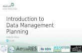 Introduction to Data Management Planning at Alien Challenge COST workshop