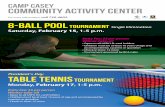 Casey CAC Pool & Table Tennis