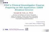 FDA 2013 Clinical Investigator Training Course: How to put together an Application