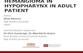 Hemangioma in hypopharynx in adult patient